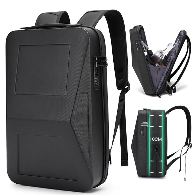 BANGE BG-2956 Expandable Hard Shell Computer Bag Men Business Backpack - Black