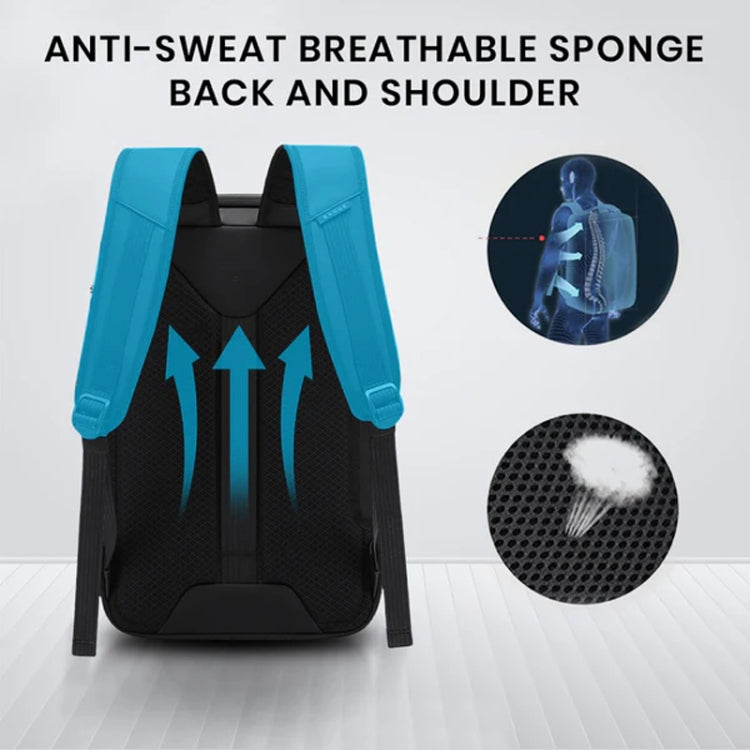 BANGE BG-2956 Expandable Hard Shell Computer Bag Men Business Backpack - Black