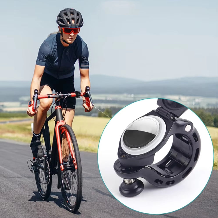 For AirTag 2nd Gen / AirTag 1st Gen Hidden Bicycle Bell Holder for AirTag Anti-Theft Mountain Bike Aluminum Horn