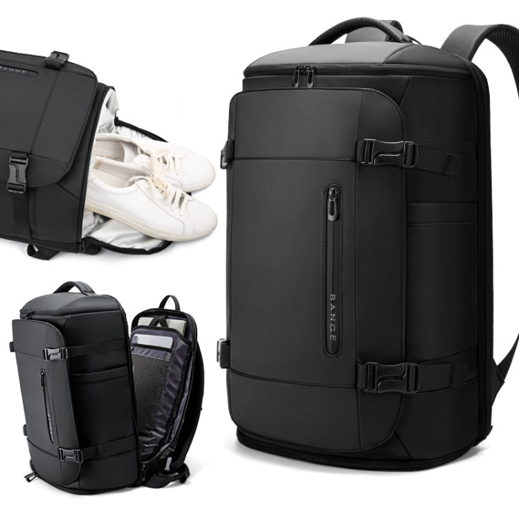 BANGE BG-3029 Large Capacity Sports Travelling Shoulder Bag Wet Dry Separation Lightweight Computer Bag - Black
