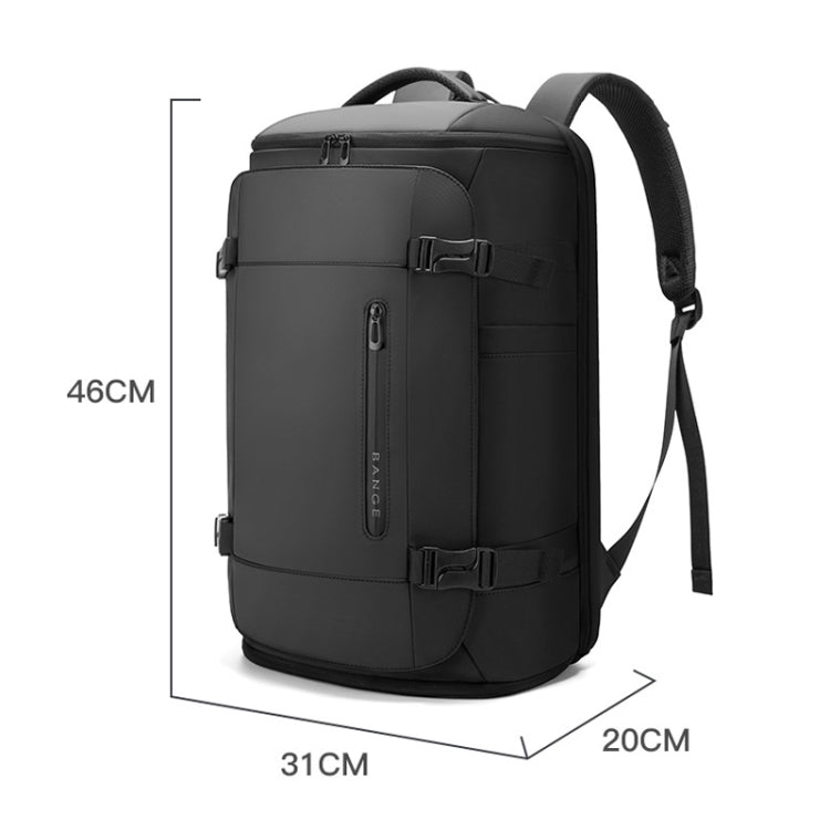 BANGE BG-3029 Large Capacity Sports Travelling Shoulder Bag Wet Dry Separation Lightweight Computer Bag - Black