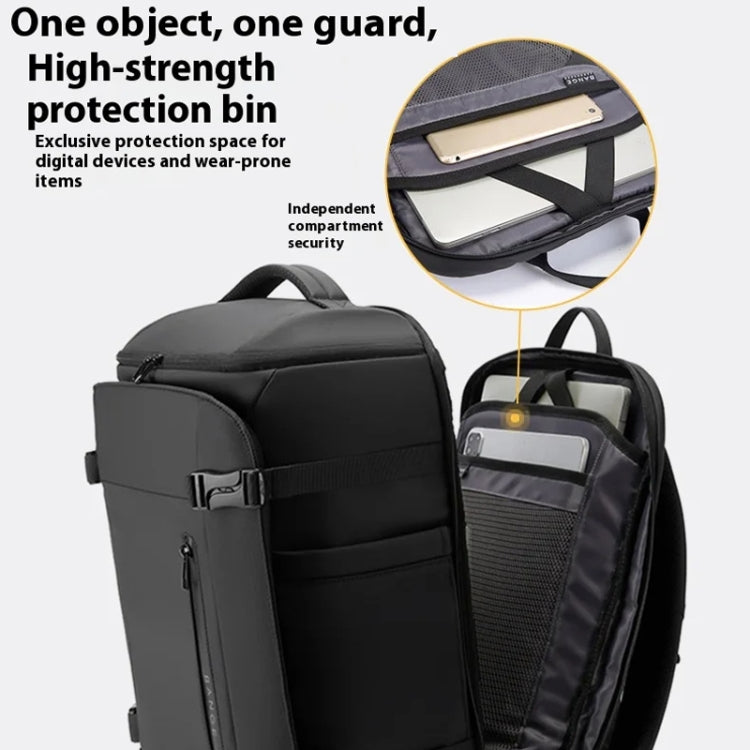 BANGE BG-3029 Large Capacity Sports Travelling Shoulder Bag Wet Dry Separation Lightweight Computer Bag - Black