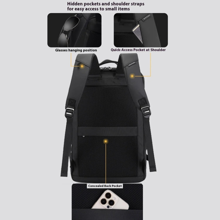 BANGE BG-3029 Large Capacity Sports Travelling Shoulder Bag Wet Dry Separation Lightweight Computer Bag - Black