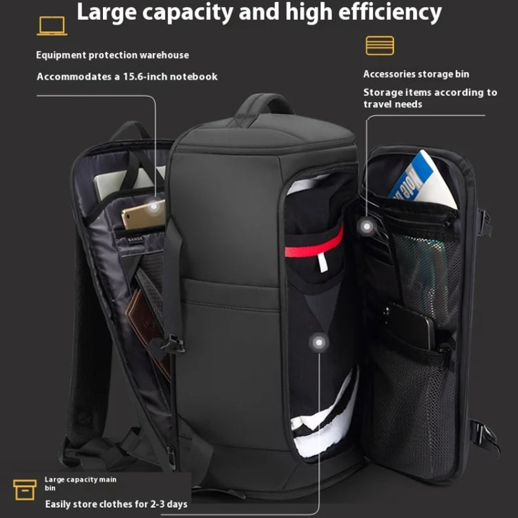 BANGE BG-3029 Large Capacity Sports Travelling Shoulder Bag Wet Dry Separation Lightweight Computer Bag - Black