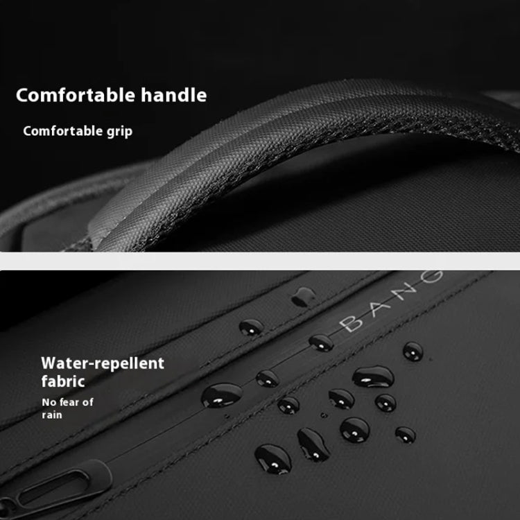 BANGE BG-3029 Large Capacity Sports Travelling Shoulder Bag Wet Dry Separation Lightweight Computer Bag - Black