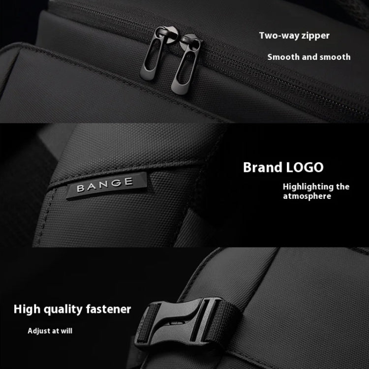 BANGE BG-3029 Large Capacity Sports Travelling Shoulder Bag Wet Dry Separation Lightweight Computer Bag - Black