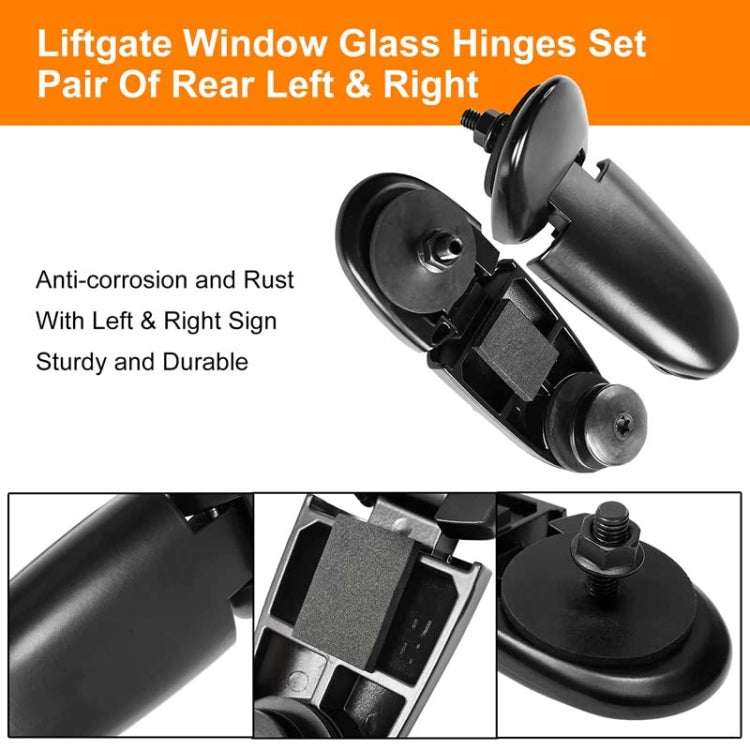 1pair Vehicle Door Handle Hinges For Ford Explorer 1998-2001, Size: 926-132 - Black
