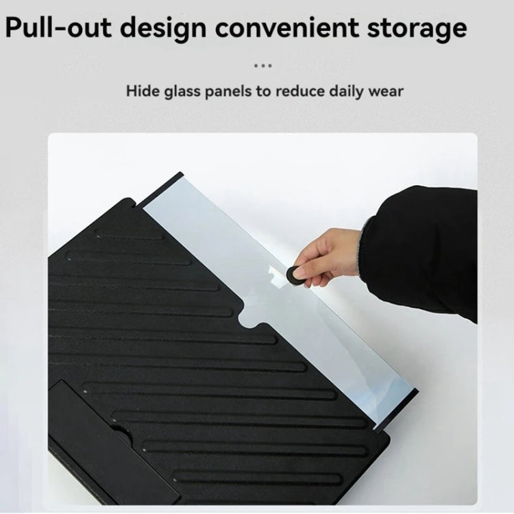 20-inch Pull-out Mobile Phone Screen Amplifier HD Desktop Viewing Mobile Phone Holder - Black