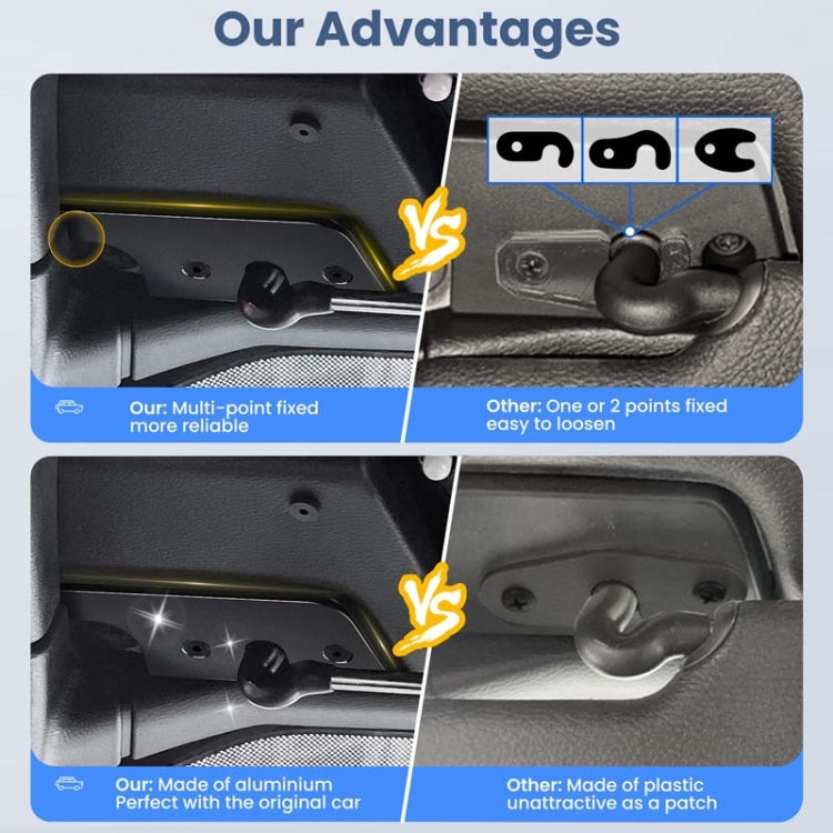 Car Sun Visor Repair Kit For Jeep Wrangler JK2018 / Wrangler 2018-2023 / Gladiator 2020-2023 - Black