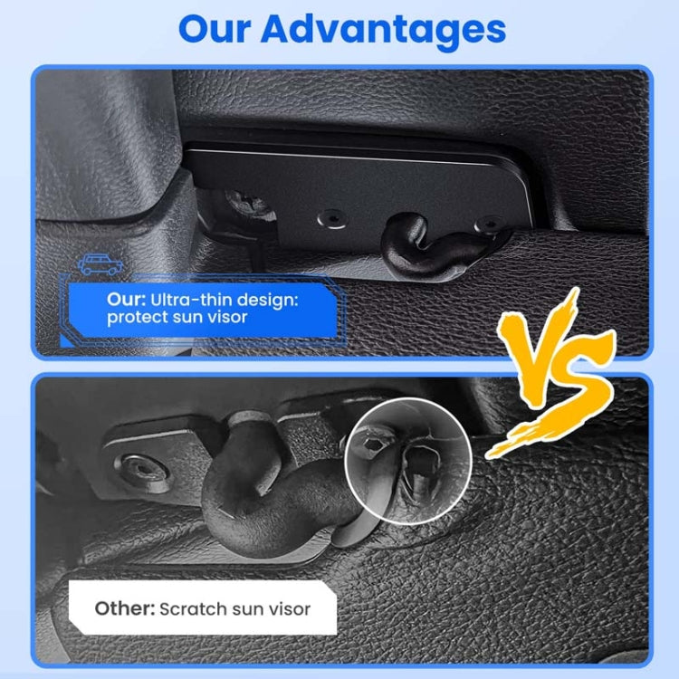 Car Sun Visor Repair Kit For Jeep Wrangler JK2018 / Wrangler 2018-2023 / Gladiator 2020-2023 - Black