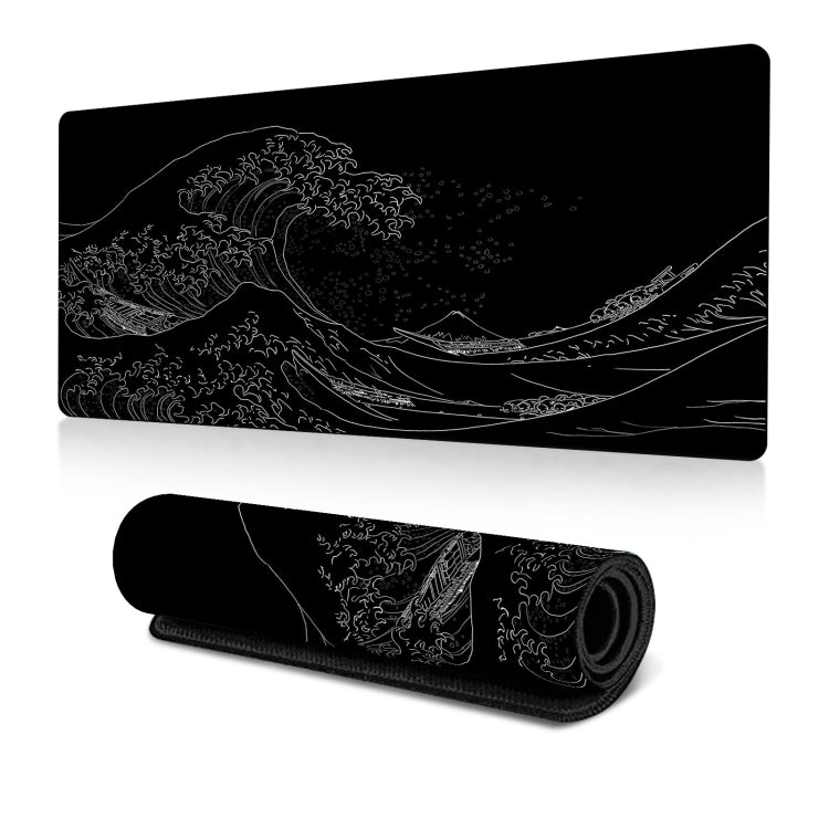 300x800x3mm Big Wave Gaming Mouse Pad Non-Slip Rubber Desk Mat