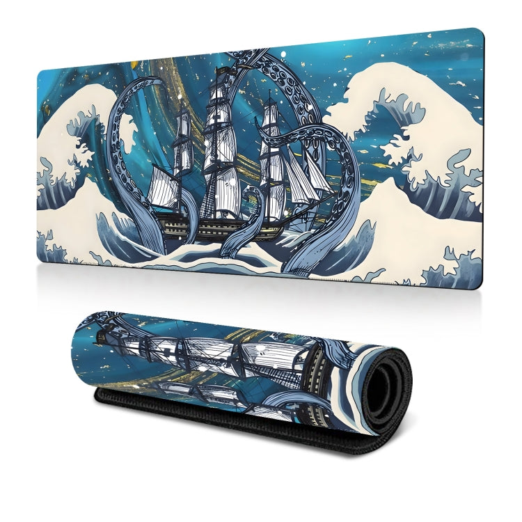300x800x3mm Big Wave Gaming Mouse Pad Non-Slip Rubber Desk Mat