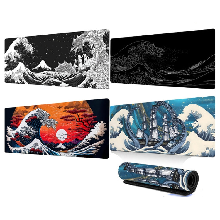 300x800x3mm Big Wave Gaming Mouse Pad Non-Slip Rubber Desk Mat