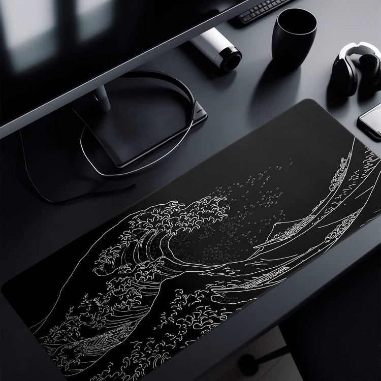300x800x3mm Big Wave Gaming Mouse Pad Non-Slip Rubber Desk Mat
