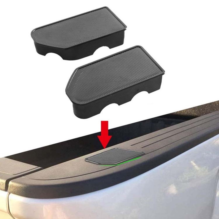 1pair Rear Tailgate Hole Plug Cover Modification Accessories For Chevrolet Silverado 2019-2021 - Black