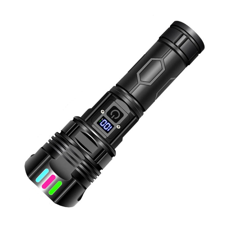 E-SMARTER A08 Flat Port Digital Display Fluorescent Strip Flashlight High Power LED Strong Light Flashlight - Battery Not Included