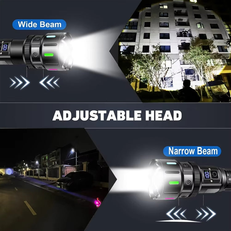 E-SMARTER A08 Flat Port Digital Display Fluorescent Strip Flashlight High Power LED Strong Light Flashlight - Battery Not Included