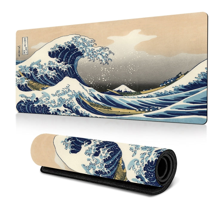 300x800x2mm Big Wave Gaming Mouse Pad Non-Slip Rubber Desk Mat