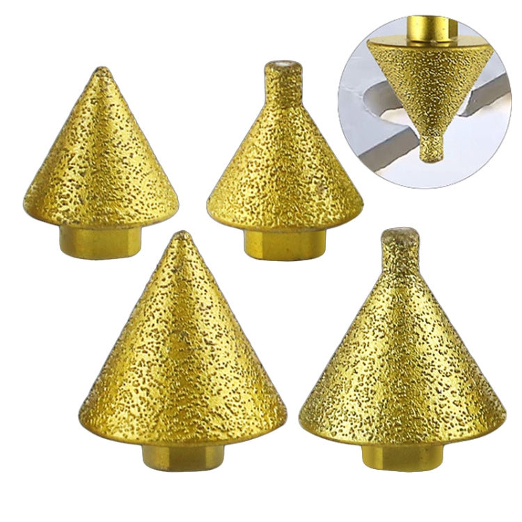 Diamond Chamfering Machine Conical Grinding Bit Tile Marble Quartz Drilling Hole Reamer Angle Grinder Drill Bit, Style: Large Diameter-Flat Head