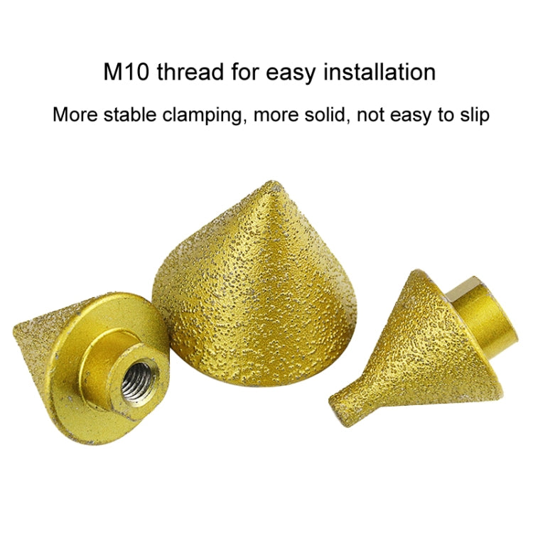 Diamond Chamfering Machine Conical Grinding Bit Tile Marble Quartz Drilling Hole Reamer Angle Grinder Drill Bit, Style: Large Diameter-Pointed