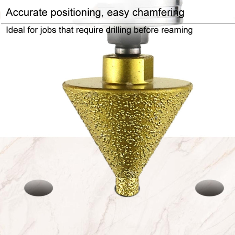 Diamond Chamfering Machine Conical Grinding Bit Tile Marble Quartz Drilling Hole Reamer Angle Grinder Drill Bit, Style: Small Diameter-Pointed