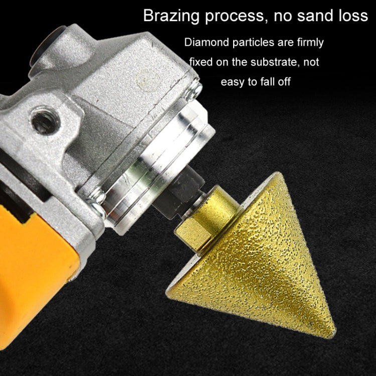 Diamond Chamfering Machine Conical Grinding Bit Tile Marble Quartz Drilling Hole Reamer Angle Grinder Drill Bit, Style: Large Diameter-Pointed
