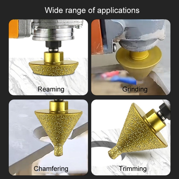 Diamond Chamfering Machine Conical Grinding Bit Tile Marble Quartz Drilling Hole Reamer Angle Grinder Drill Bit, Style: Small Diameter-Pointed