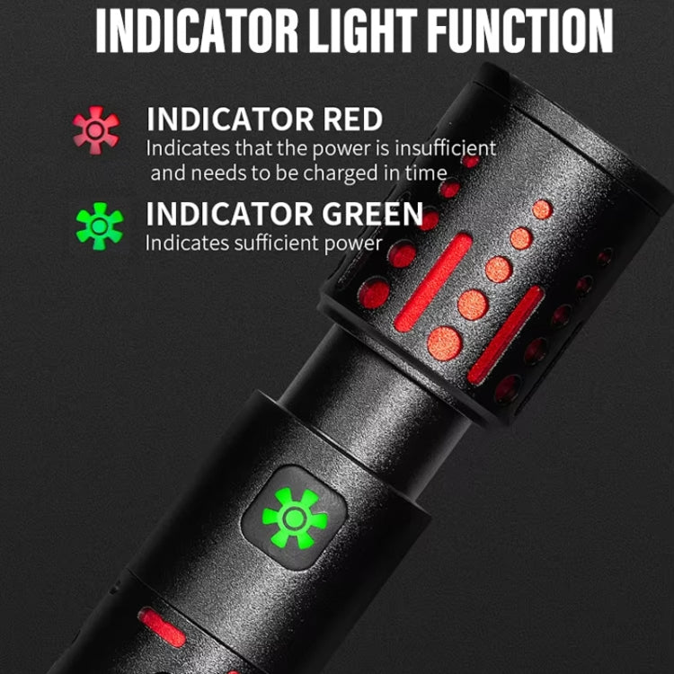 E-SMARTER XQ-S50 Mini Laser Flashlight Retractable Zoom Pen Clip LED Emergency Overhaul Flashlight - Battery Not Included