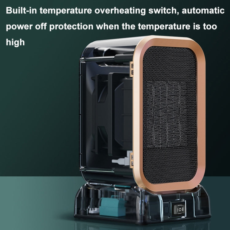 1000W High-power Household Heater Small Desktop Ceramic PTC Heating Heater, Spec: EU Plug