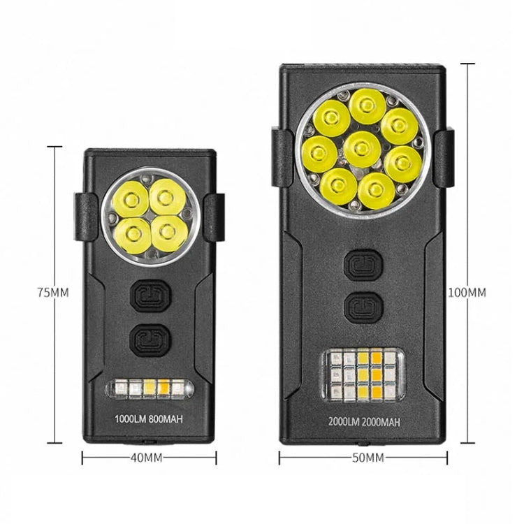 E-SMARTER D85 8 Eyes Strong Magnetic Adsorption Mini Carry-on Keychain Flat Work Light