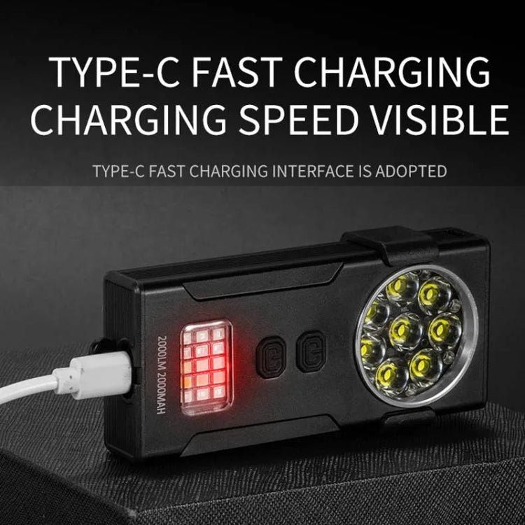 E-SMARTER D85 8 Eyes Strong Magnetic Adsorption Mini Carry-on Keychain Flat Work Light