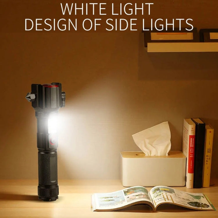 E-SMARTER W5197 Laser Life Saving Flashlight Seat Belt Cutting Emergency Car Backup Tool Flashlight