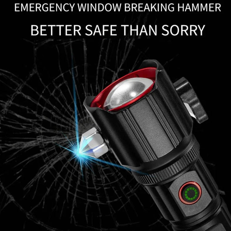 E-SMARTER W5197 Laser Life Saving Flashlight Seat Belt Cutting Emergency Car Backup Tool Flashlight