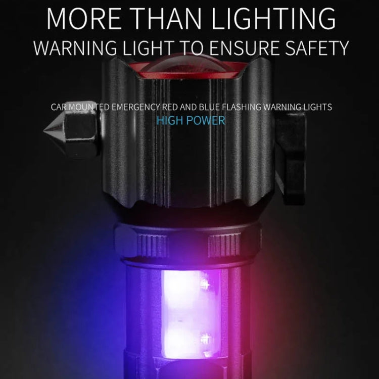 E-SMARTER W5197 Laser Life Saving Flashlight Seat Belt Cutting Emergency Car Backup Tool Flashlight