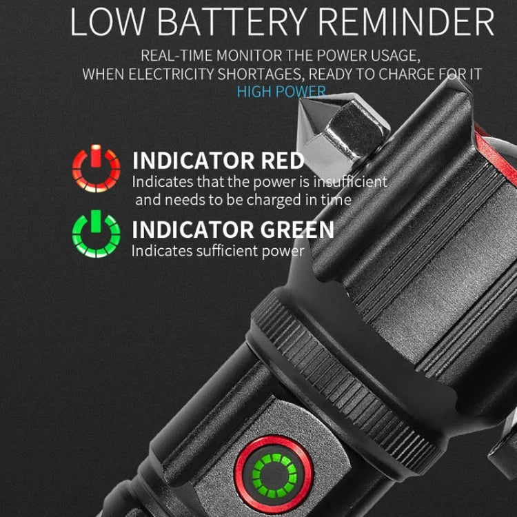 E-SMARTER W5197 Laser Life Saving Flashlight Seat Belt Cutting Emergency Car Backup Tool Flashlight