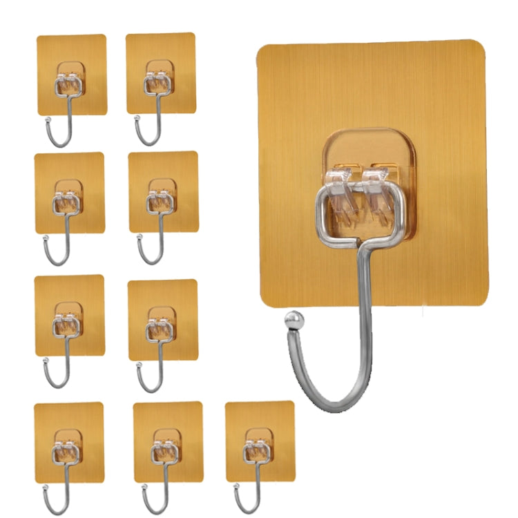 10pcs /Pack 2.75 Inch Square Self-Adhesive Traceless Hooks For Hanging