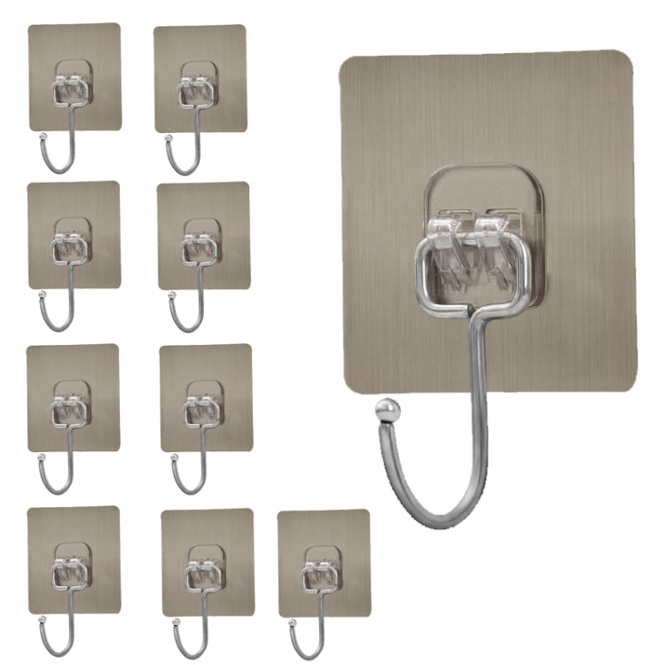 10pcs /Pack 2.75 Inch Square Self-Adhesive Traceless Hooks For Hanging
