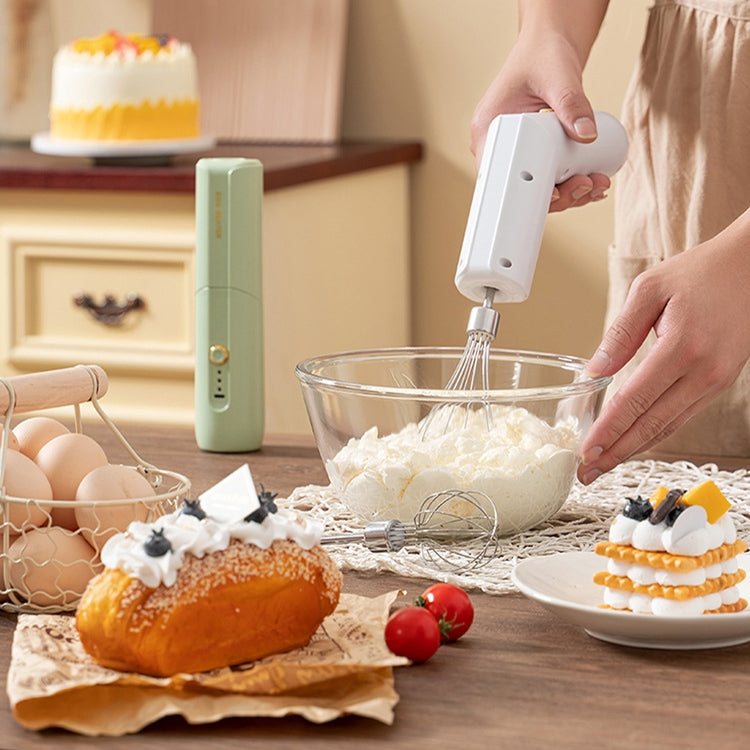 Rotary Folding Double-head Electric Home Egg Beater Fully Automatic Wireless Baking Mixer