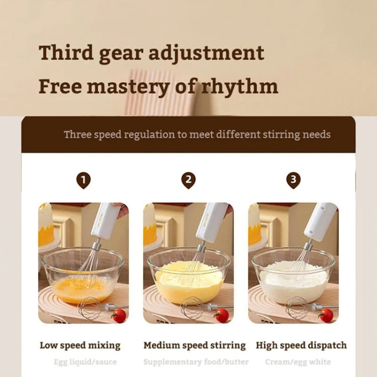 Rotary Folding Double-head Electric Home Egg Beater Fully Automatic Wireless Baking Mixer
