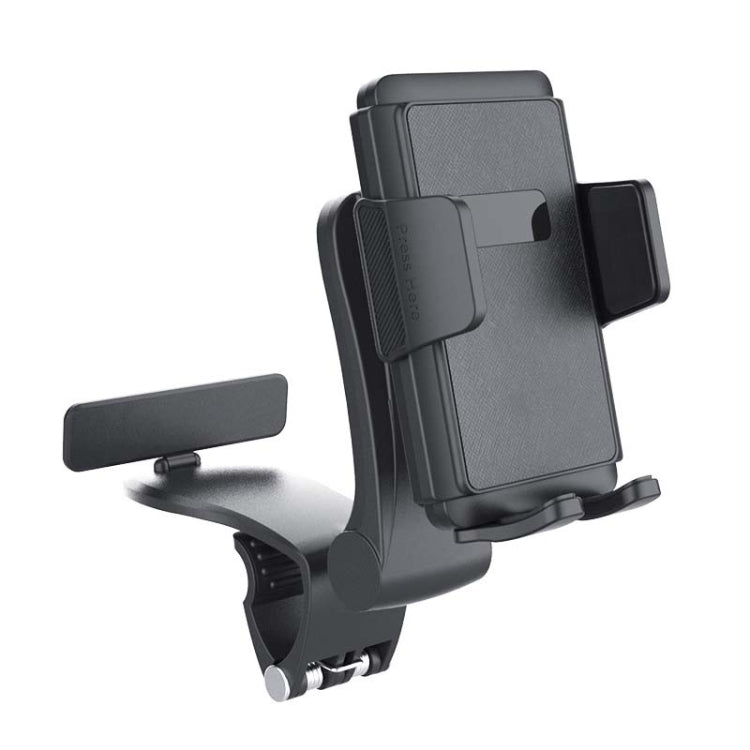 Car Dashboard Multifunctional Rotating And Folding Cell Phone Navigation Holder - Black