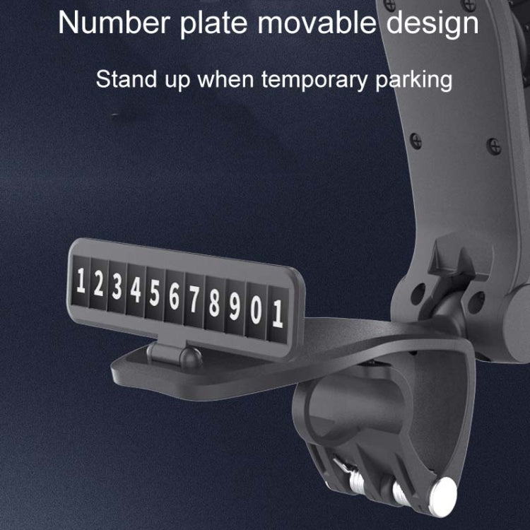 Car Dashboard Multifunctional Rotating And Folding Cell Phone Navigation Holder - Black