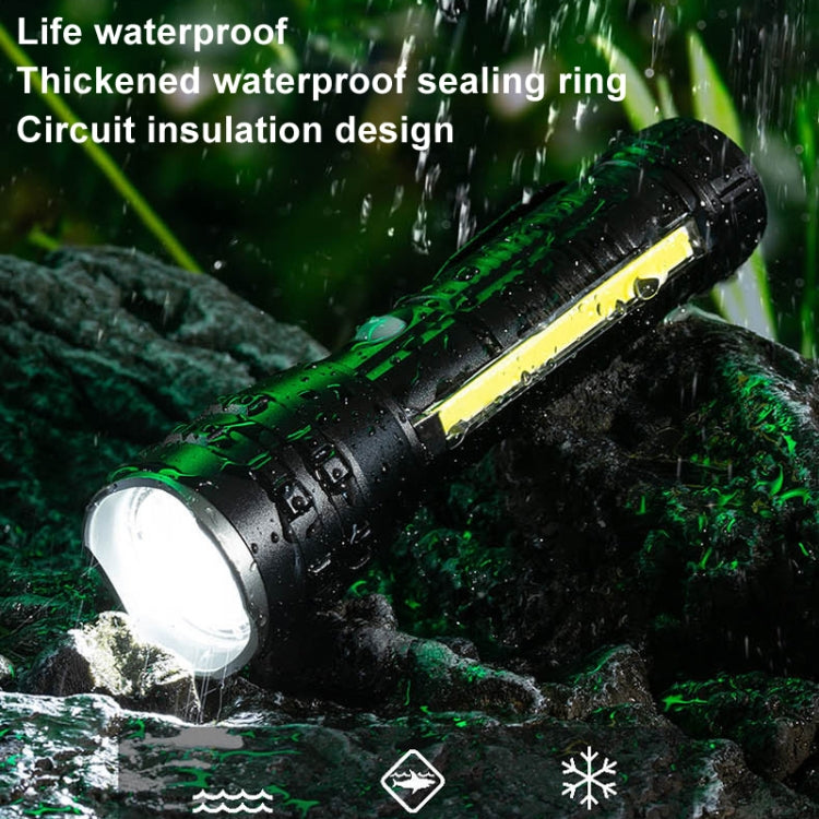 E-SMARTER P27 Pen Clip Strong Light Flashlight Laser Wick High Bright Side Light Outdoor Emergency Adventure Flashlight - Battery Not Included