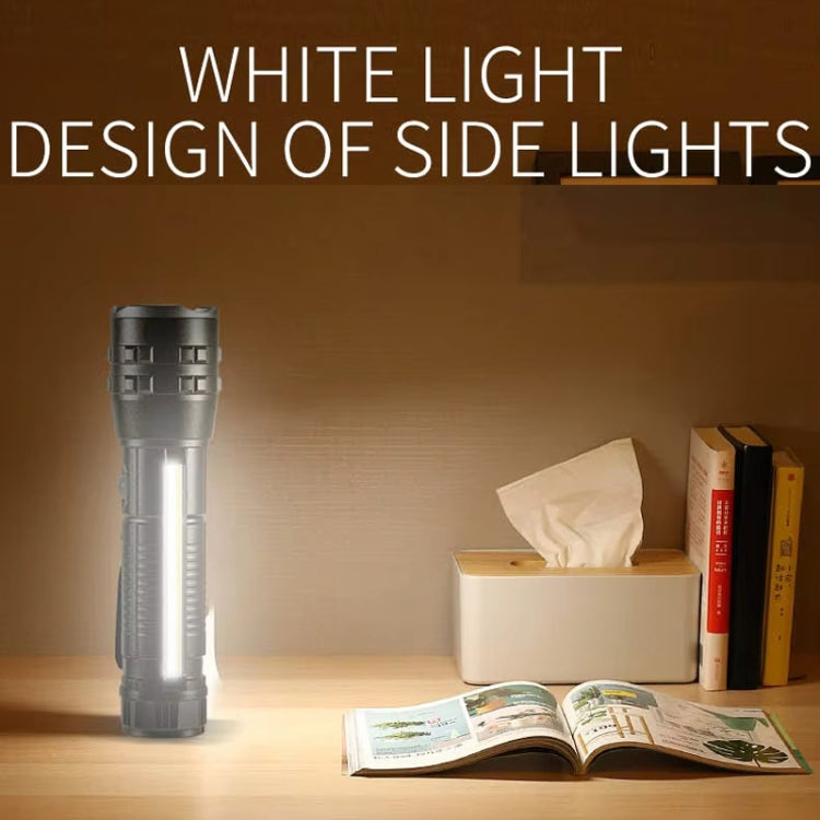 E-SMARTER P27 Pen Clip Strong Light Flashlight Laser Wick High Bright Side Light Outdoor Emergency Adventure Flashlight - Battery Not Included