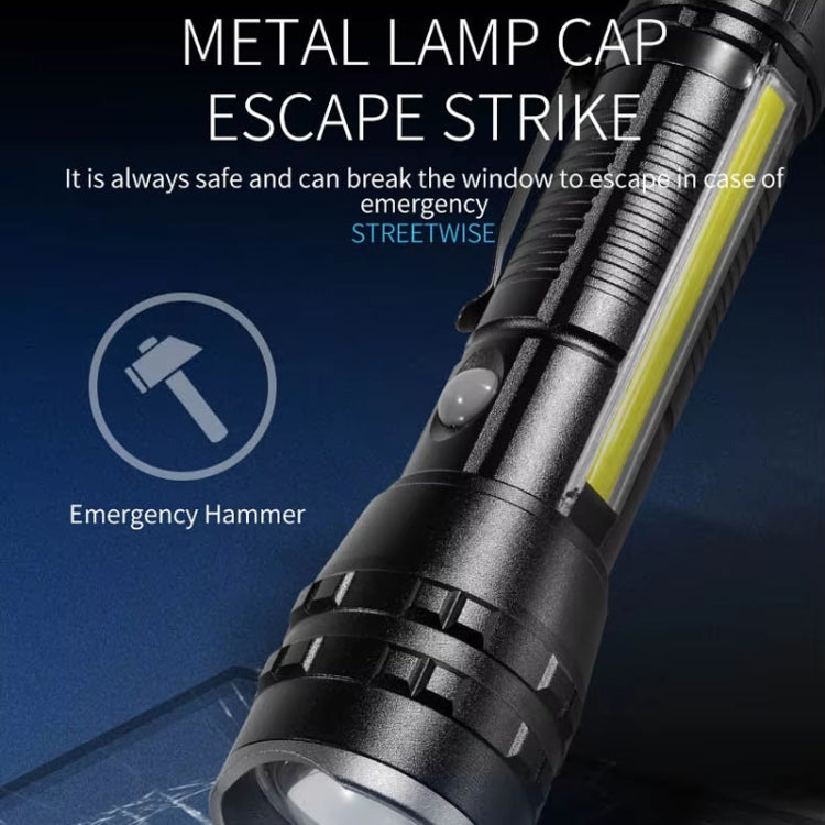 E-SMARTER P27 Pen Clip Strong Light Flashlight Laser Wick High Bright Side Light Outdoor Emergency Adventure Flashlight - Battery Not Included