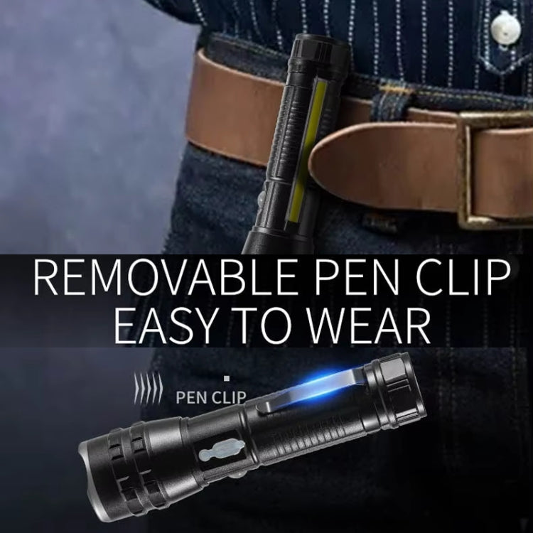 E-SMARTER P27 Pen Clip Strong Light Flashlight Laser Wick High Bright Side Light Outdoor Emergency Adventure Flashlight - Battery Not Included