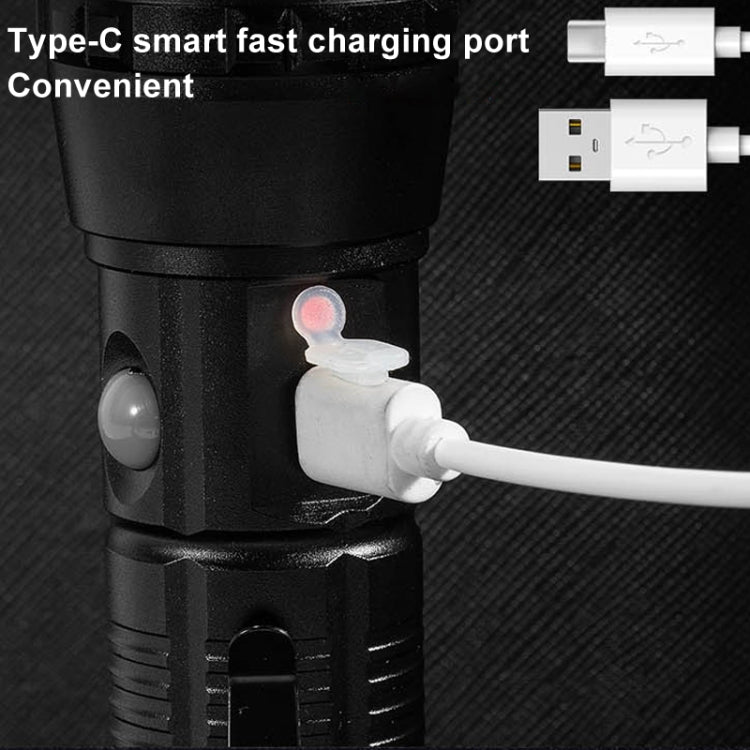 E-SMARTER P27 Pen Clip Strong Light Flashlight Laser Wick High Bright Side Light Outdoor Emergency Adventure Flashlight - Battery Not Included