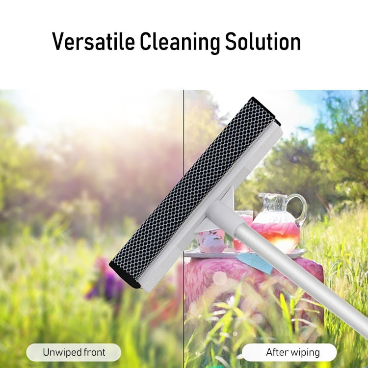 2-In-1 Household Double-Sided Glass Wiper Car Washing Cleaning Tool, Spec: Telescopic White