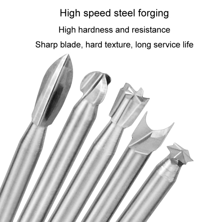 10pcs/ Set Electric Wood Carving Root Carving Tools Woodworking Engraving Polishing Tool Heads Milling Cutters Drill Bits