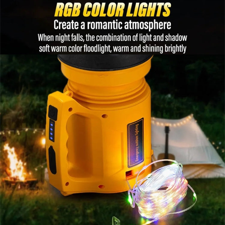 E-SMARTER 8W5205-2 Small Carrying Light With RGB Colorful Lamps Outdoor Cycling Searchlight