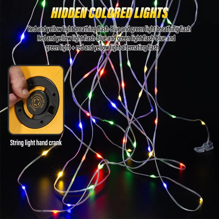 E-SMARTER 8W5205-2 Small Carrying Light With RGB Colorful Lamps Outdoor Cycling Searchlight